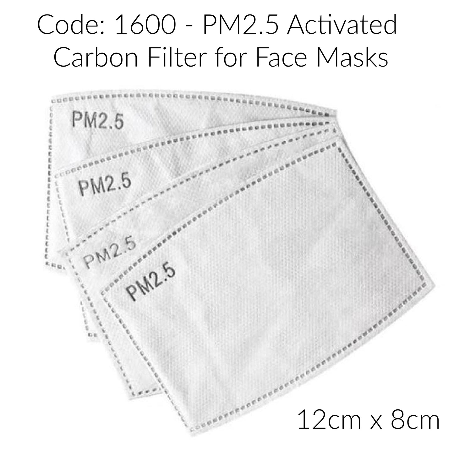 Face Mask Filters Certified PM2.5 Carbon Activated - Pack 10