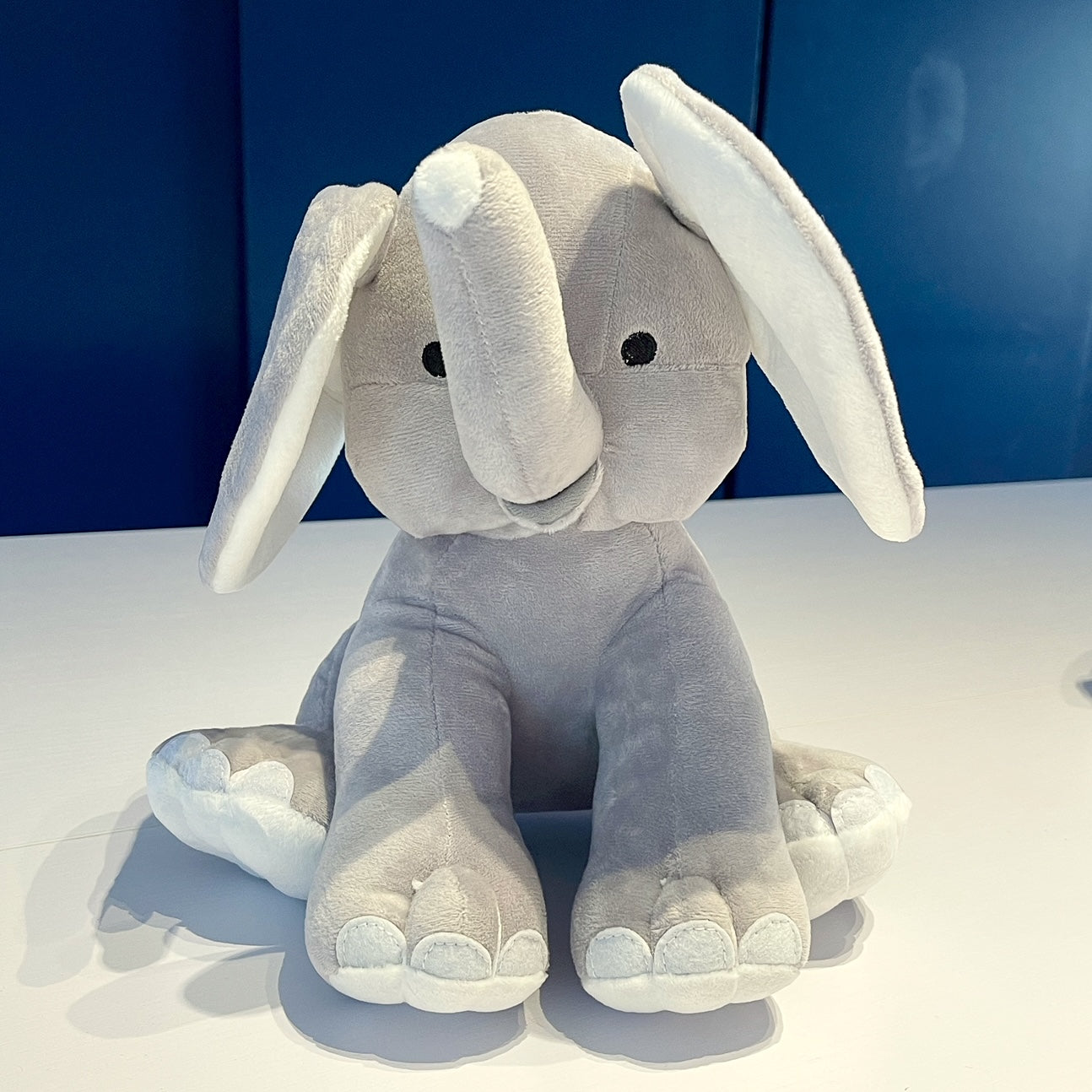 Floppy-Eared Elephant - grey, embroidery blank