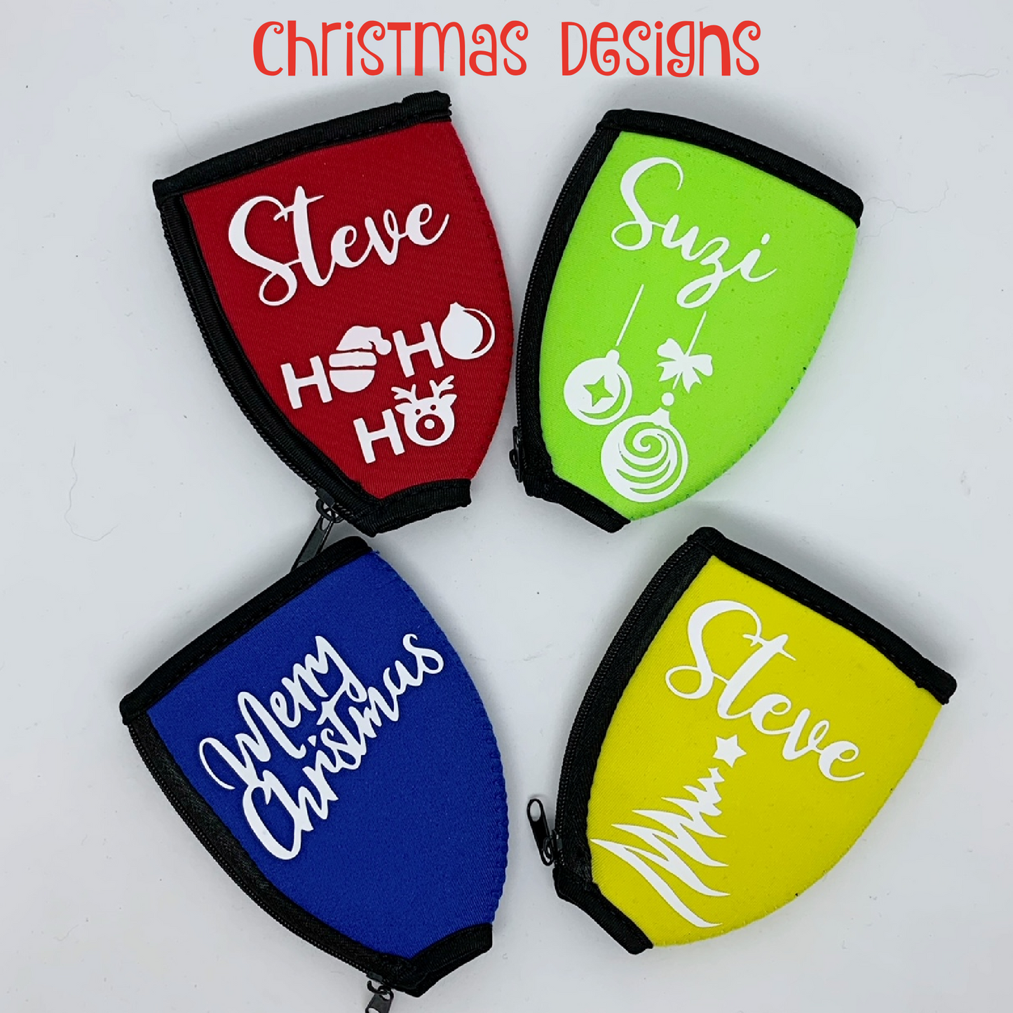 Personalised Christmas Wine & Champagne Glass Coolers