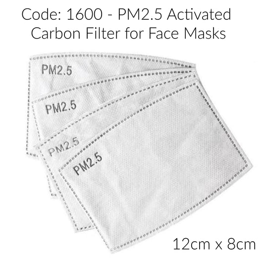 Face Mask Filters Certified PM2.5 Carbon Activated - Pack 10