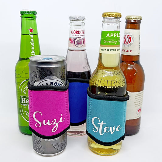 Personalised Slim Bottle and Can Stubby Coolers